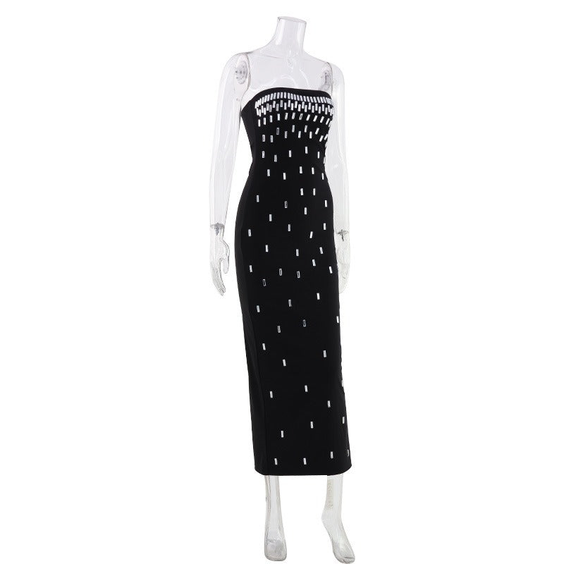 Nairi Embellished Strapless Midi Dress