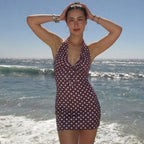 Margot Polka Dot Halter Mini Dress