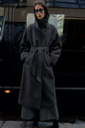 Evelyn Belted Wool-Blend Coat