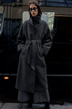 Evelyn Belted Wool-Blend Coat