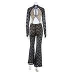 Fenya Lace Cut-Out Flare Jumpsuit