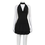 Tamera Halter Ruffle Mini Dress