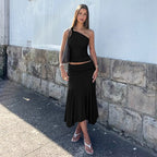 Giulia One-Shoulder Skirt Set