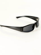 Cecily Slim Rectangular Wraparound Sunglasses