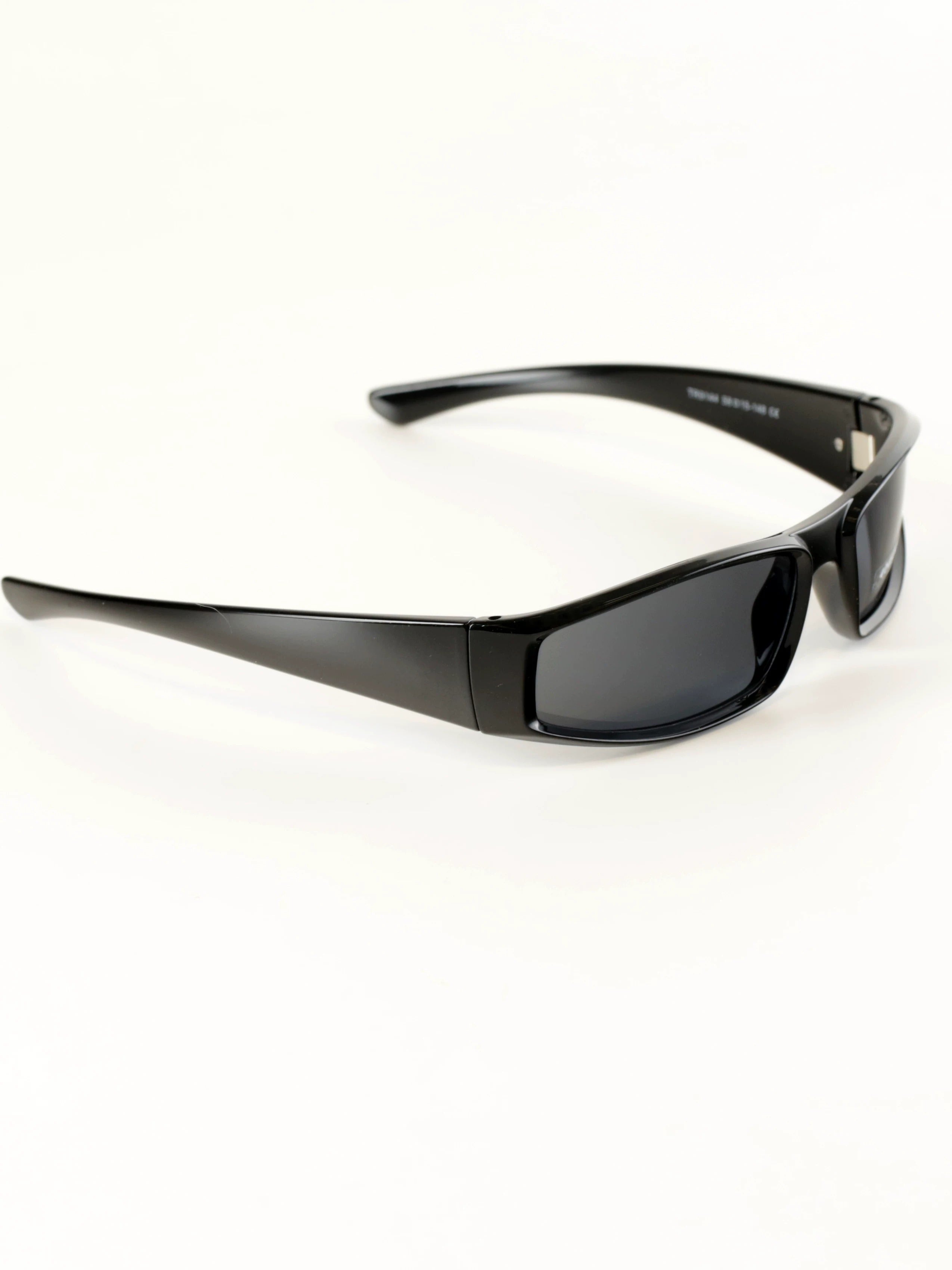 Cecily Slim Rectangular Wraparound Sunglasses