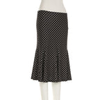 Polka Dot Flared Midi Skirt