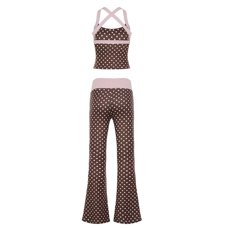 Eudora Leopard Print Flared Pants Set