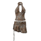 Leopard Mini Skirt Set