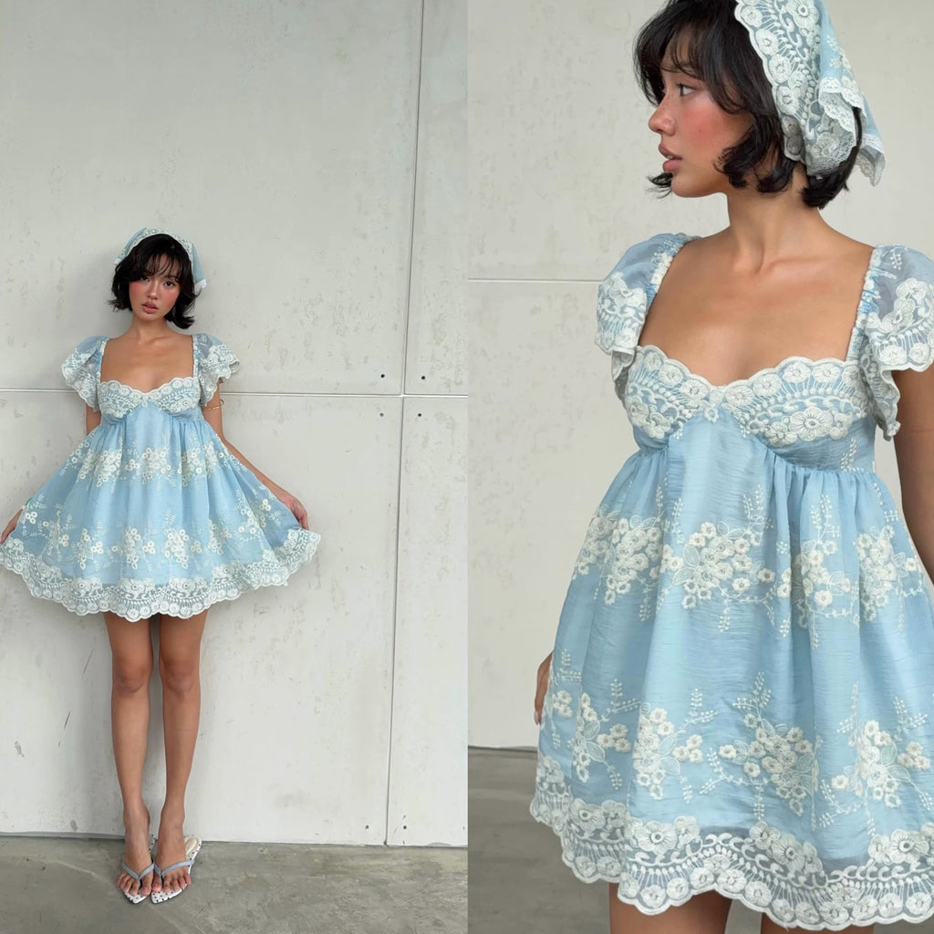 Skylar Lace Babydoll Mini Dress