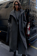 Evelyn Belted Wool-Blend Coat