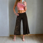 Seren Vintage Embroidered Wide-Leg Pants