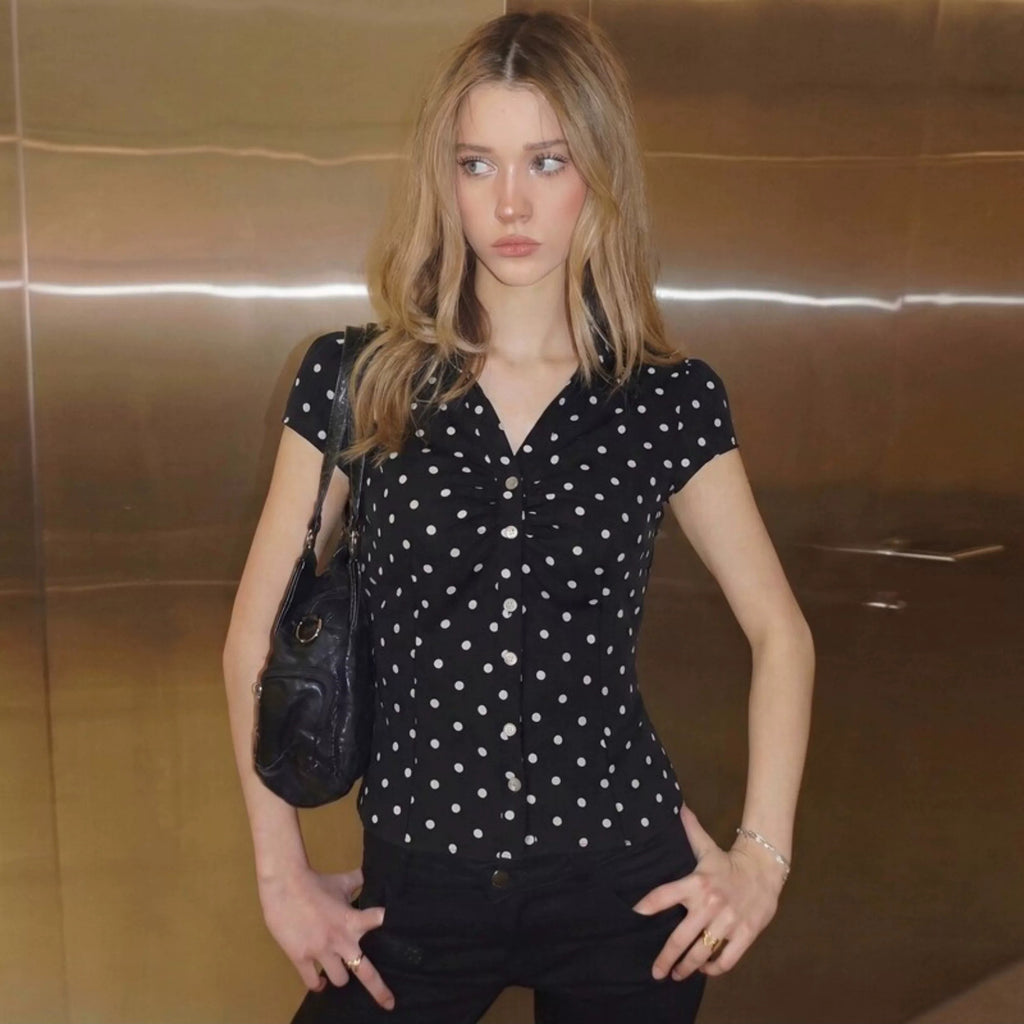 Natalia Vintage Button-Up Top