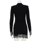 Perina Long Sleeve Lace Trim Mini Dress
