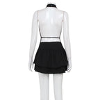 Tamera Halter Ruffle Mini Dress