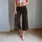 Seren Vintage Embroidered Wide-Leg Pants