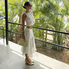 Lace Top & Midi Skirt Set