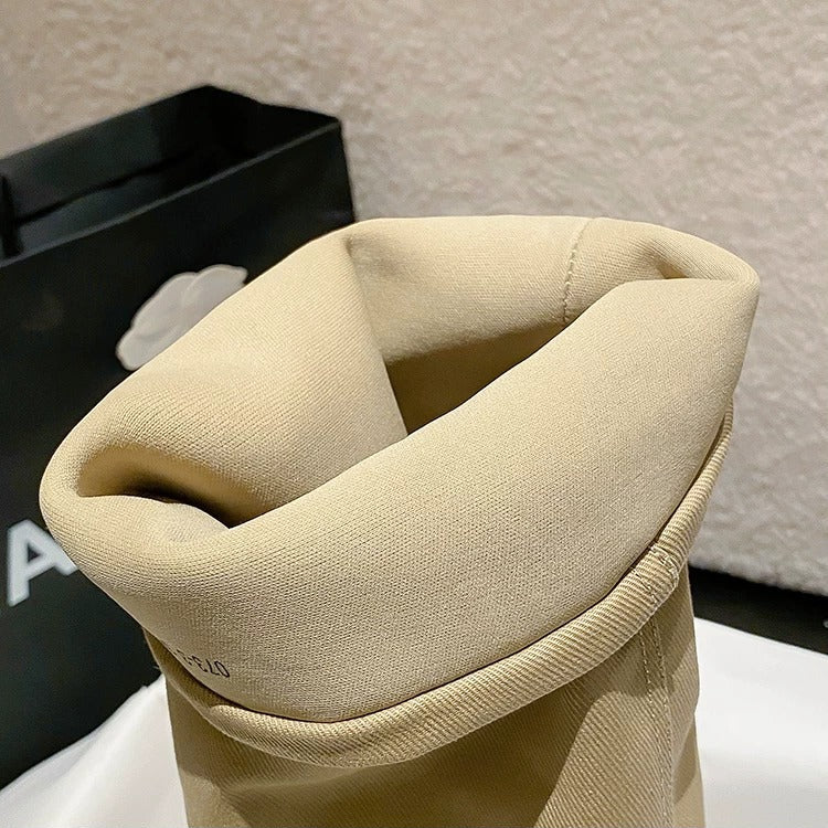 Riviera Denim & Suede Knee-High Boots