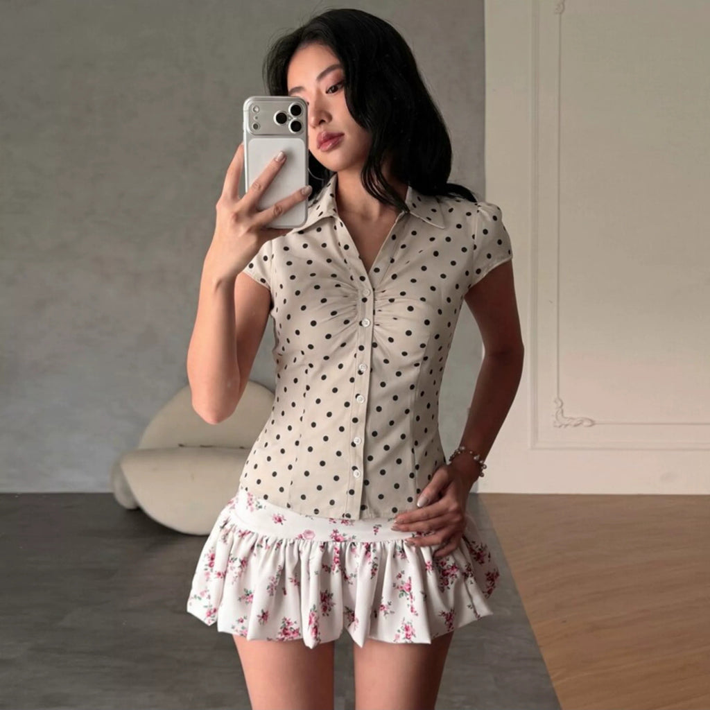 Natalia Vintage Button-Up Top