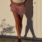 Delphine Sequin Fringe Mini Skirt
