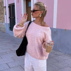 Velina Soft Off-Shoulder Knit Sweater