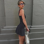 Polka Dot V-Neck Mini Dress
