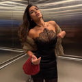 Marzia Lace Halter Mini Dress