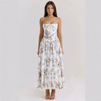 Naida Floral Corset Maxi Dress