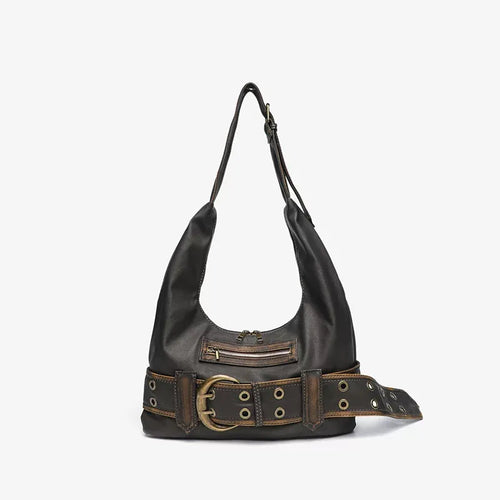Bianca Vintage Buckle Hobo Shoulder Bag
