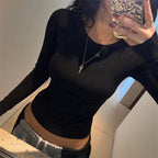 Open-Back Long Sleeve Top