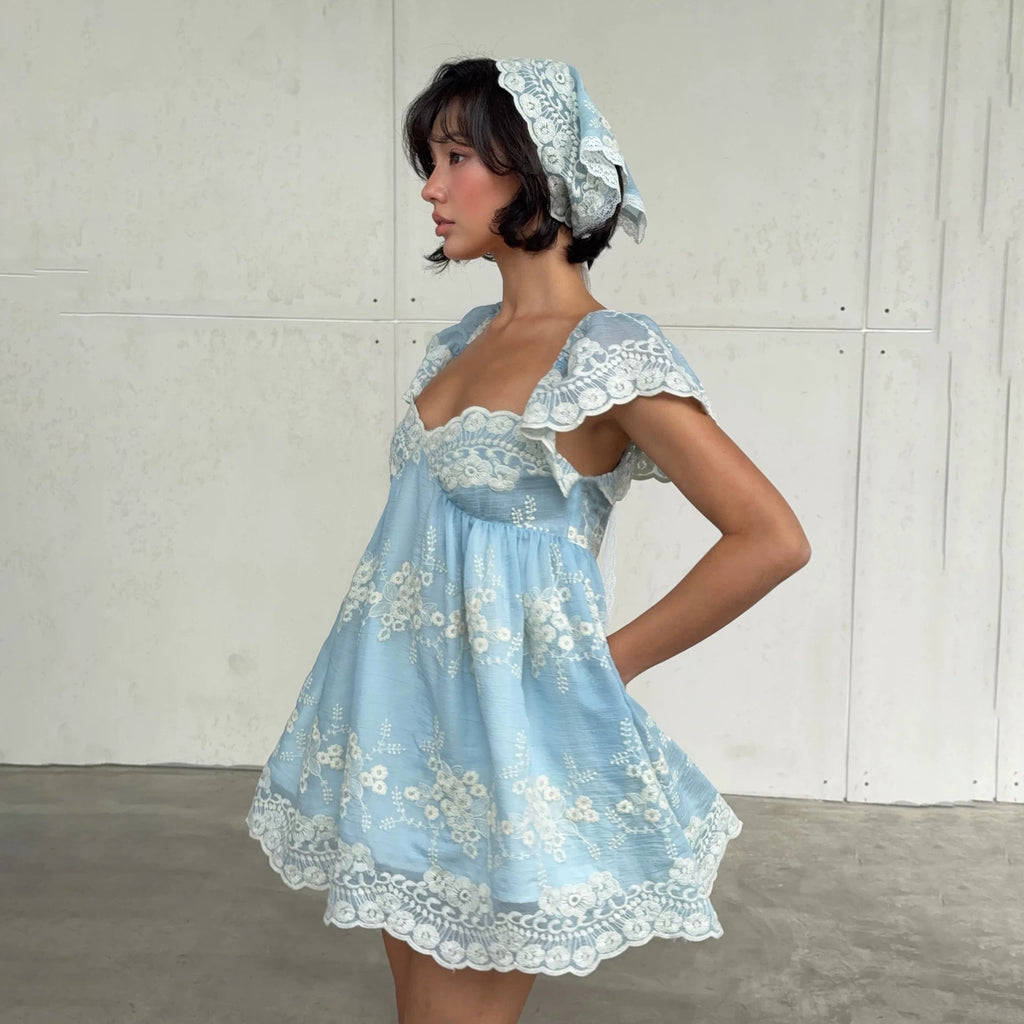 Skylar Lace Babydoll Mini Dress