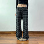 Yvette Striped Wide-Leg Drawstring Pants