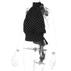 Polka Dot Halter Scarf Top
