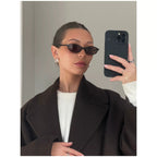 Stella Slim Oval Sunglasses