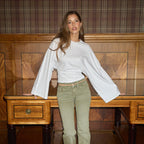 Long Sleeve Fitted Cropped Top