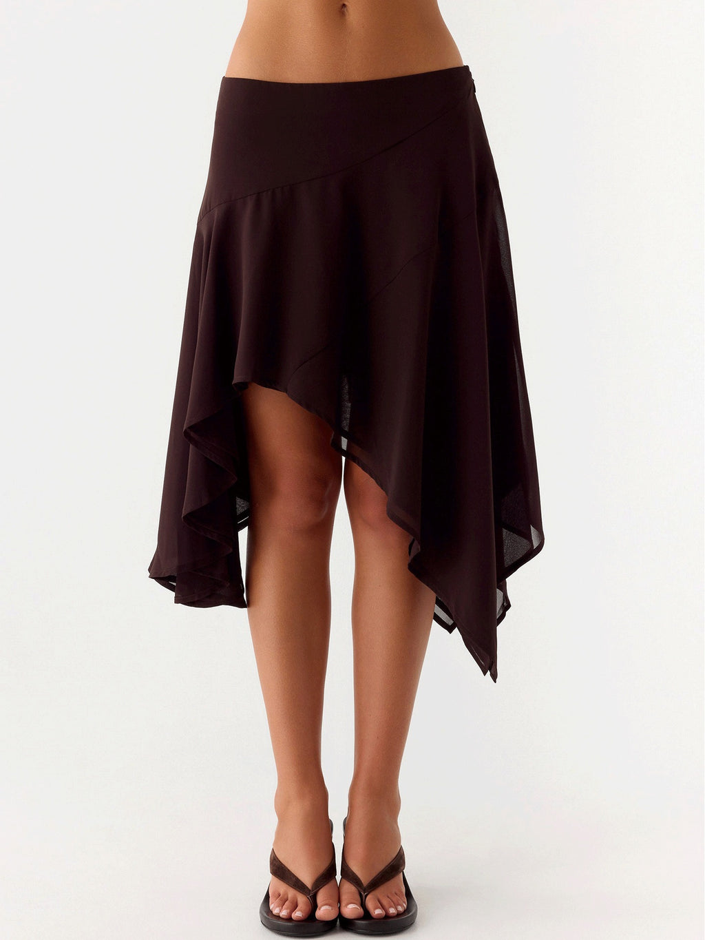 Mei Asymmetric Midi Skirt