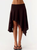 Mei Asymmetric Midi Skirt