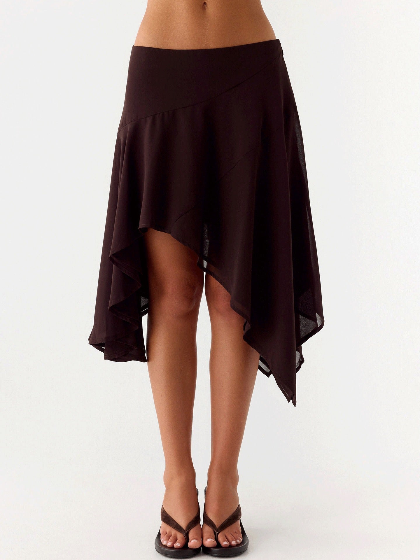 Mei Asymmetric Midi Skirt