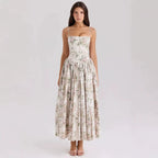 Naida Floral Corset Maxi Dress