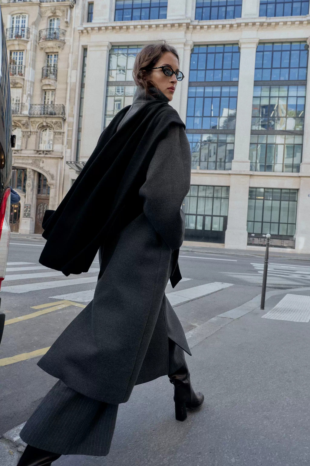 Evelyn Belted Wool-Blend Coat