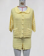 Ginevra Crochet Shorts Set