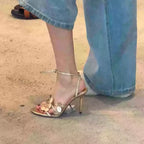 Maxine Botanical Leaf Stiletto Sandals