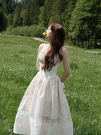 Reina Vintage Floral Lace Maxi Dress