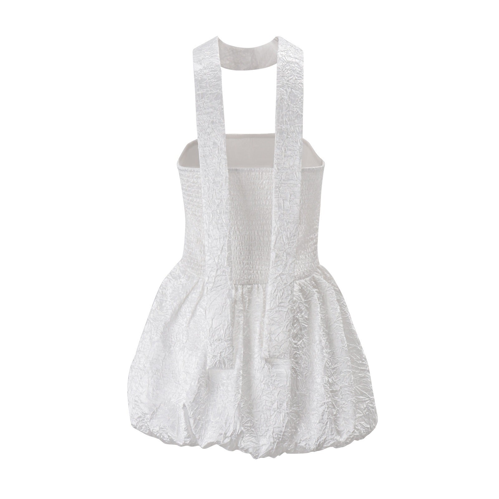 Strapless Bubble White Mini Dress