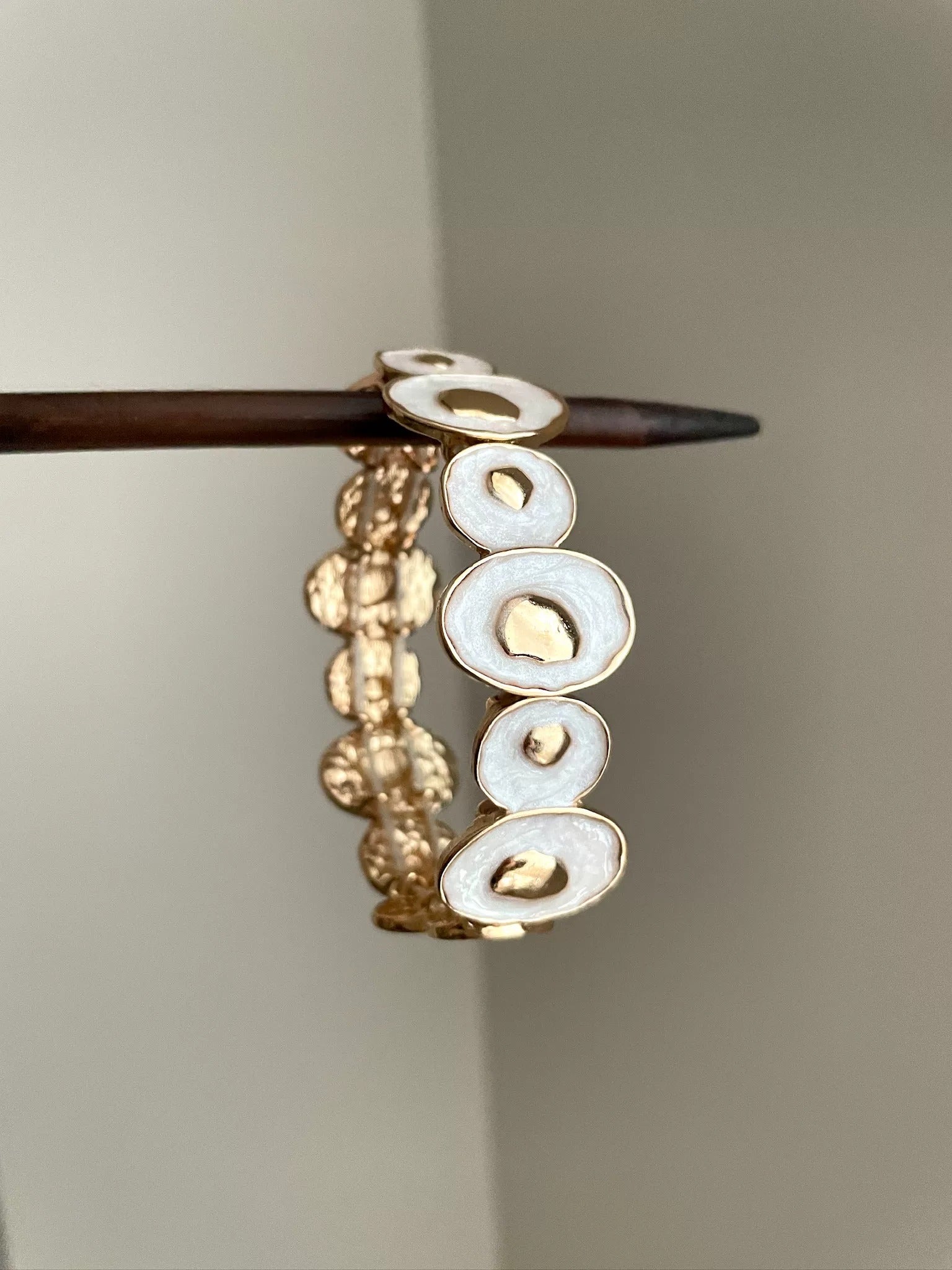 Maren Vintage Enamel Disc Bracelet