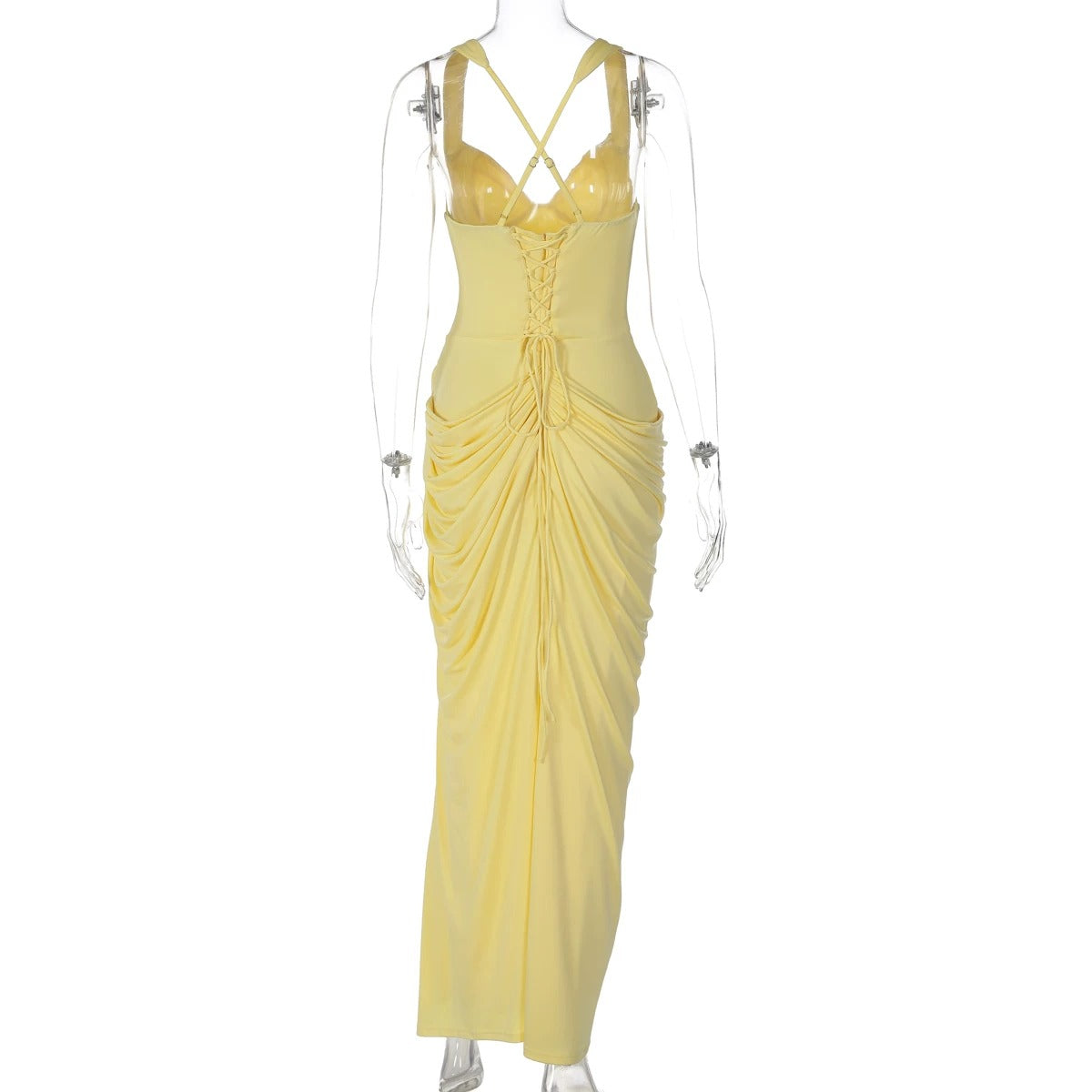Soleil Ruched Bustier Maxi Dress