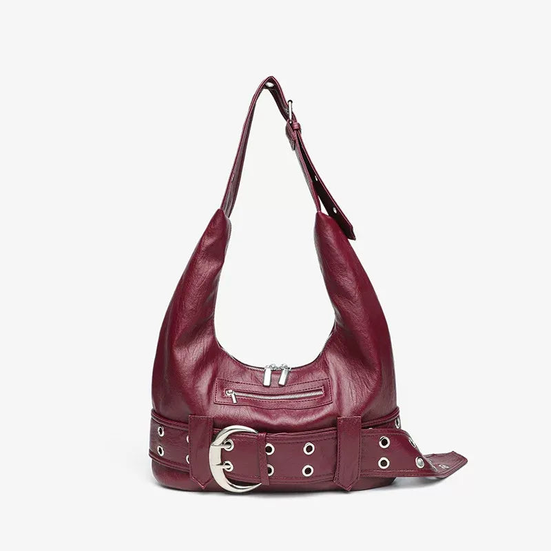 Bianca Vintage Buckle Hobo Shoulder Bag