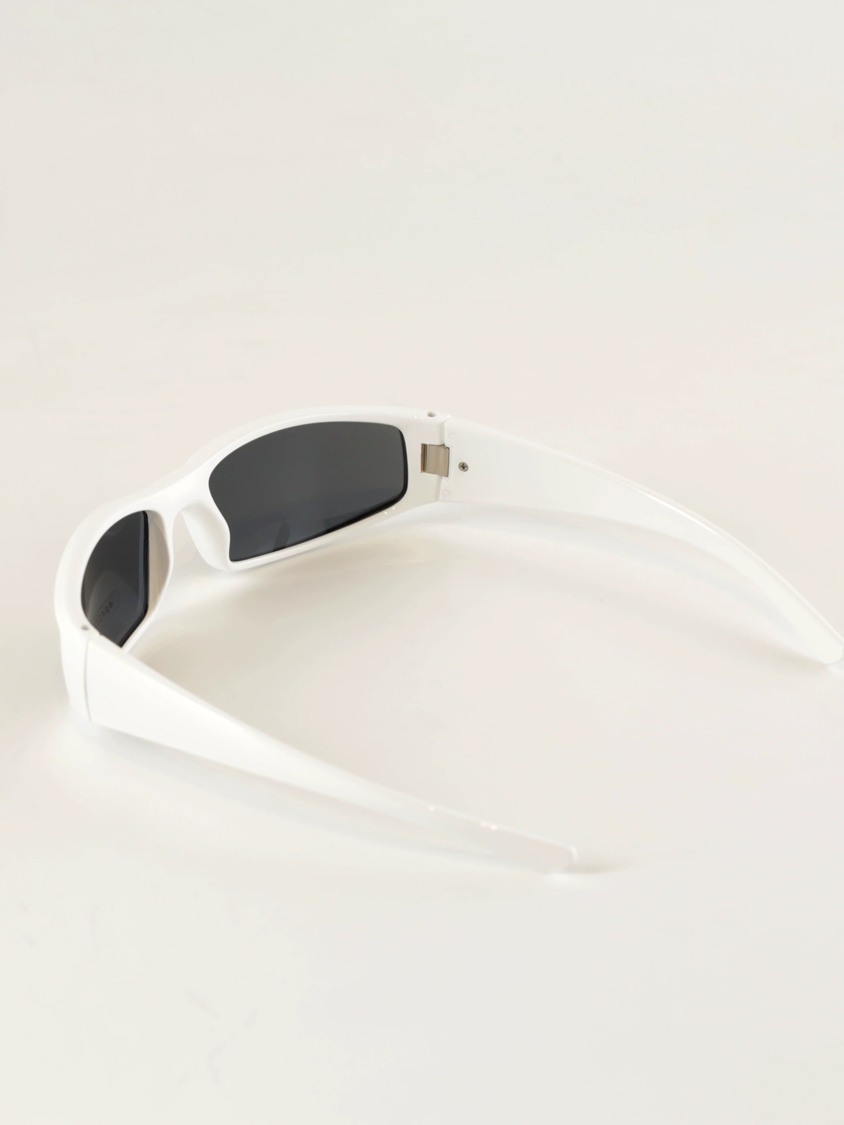 Cecily Slim Rectangular Wraparound Sunglasses