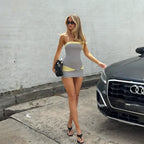 Elvare Strapless Contrast Mini Dress