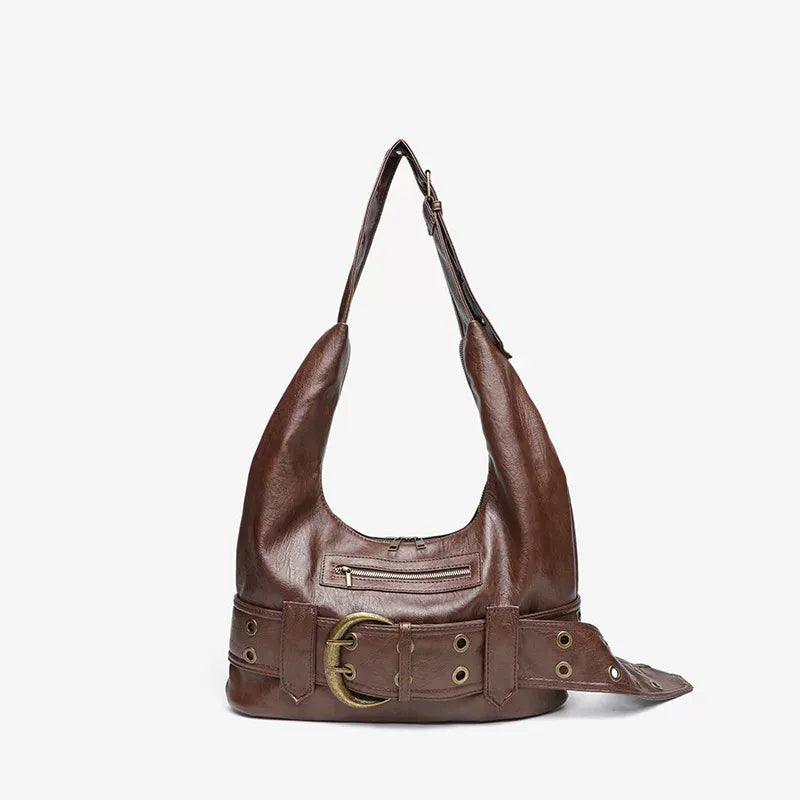 Bianca Vintage Buckle Hobo Shoulder Bag