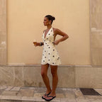 Freya Polka Dot Halter Mini Dress